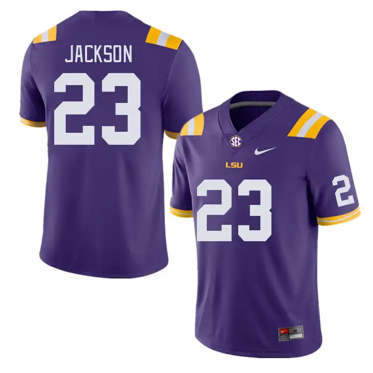 Men's LSU Tigers Kylin Jackson #23 Purple NCAA Football Jersey